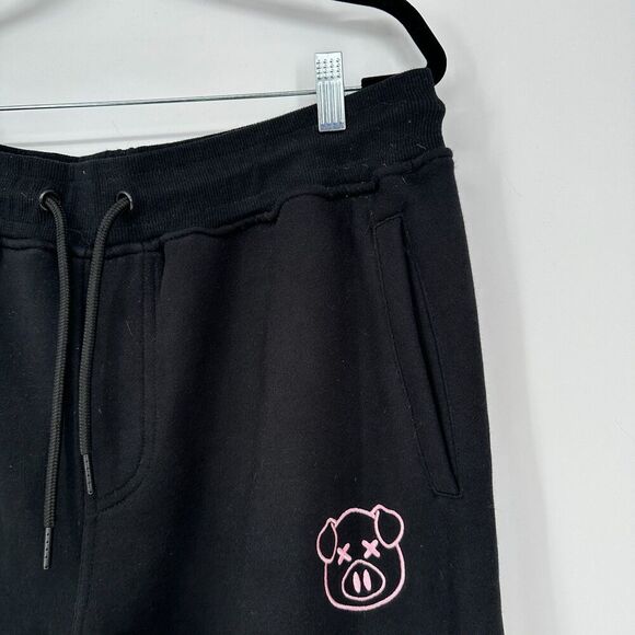 Shane Dawson Merch Oh My God Dead Pig Sweatpants Joggers Size 2XL Black Pull On - Picture 9 of 9